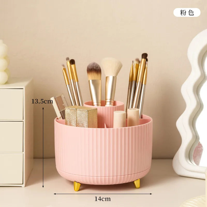 solid color simple portable dustproof makeup tools storage box