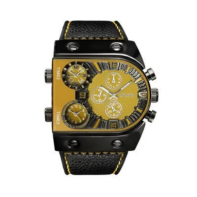 casual round single folding buckle quartz men's watches