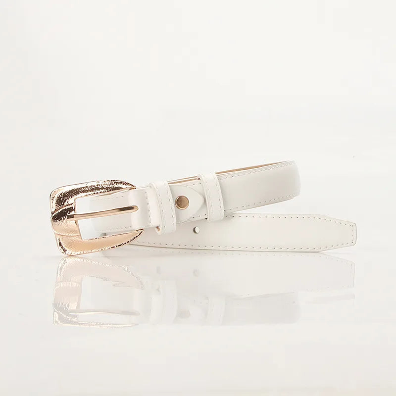 Simple Style Solid Color Pu Leather Alloy Unisex Leather Belts