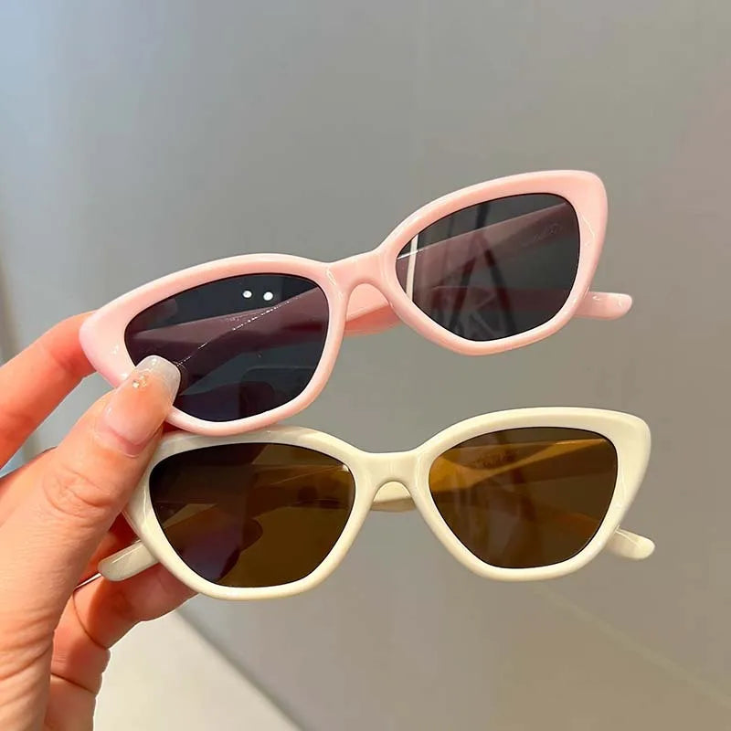Children's new sunglasses simple frame color men and women treasure Han Feng ins round frame sunglasses clear travel style