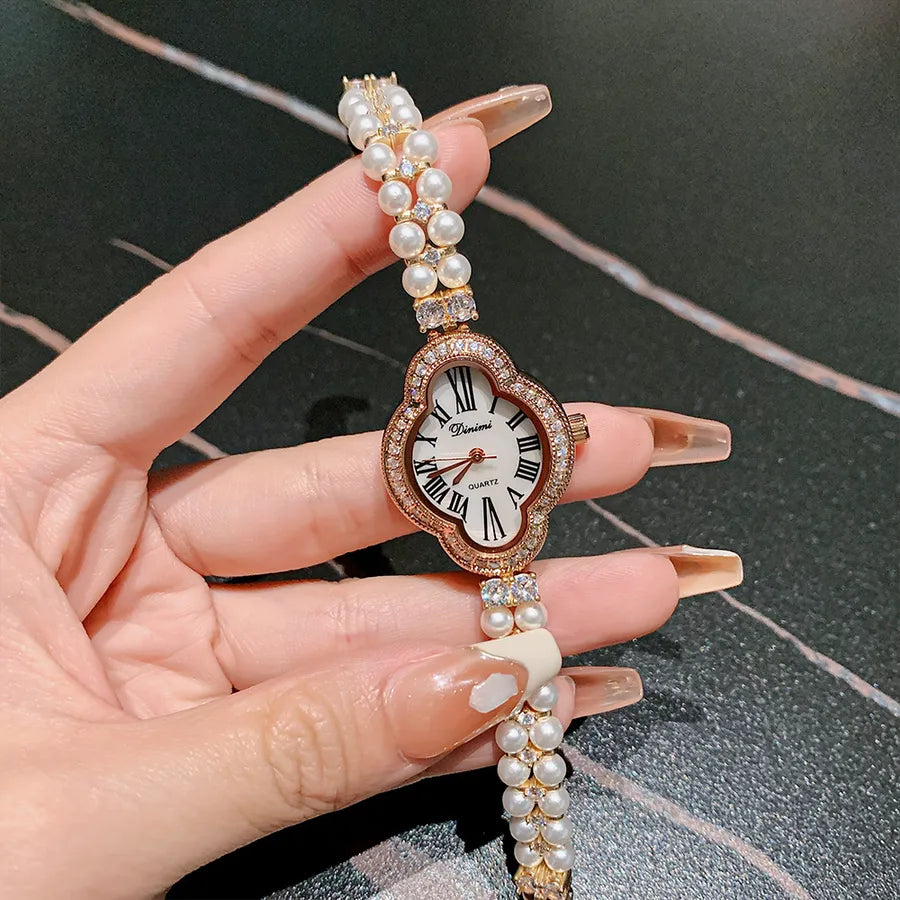 Elegant Shiny Solid Color Jewelry Buckle Quartz Watch Women's Watches
