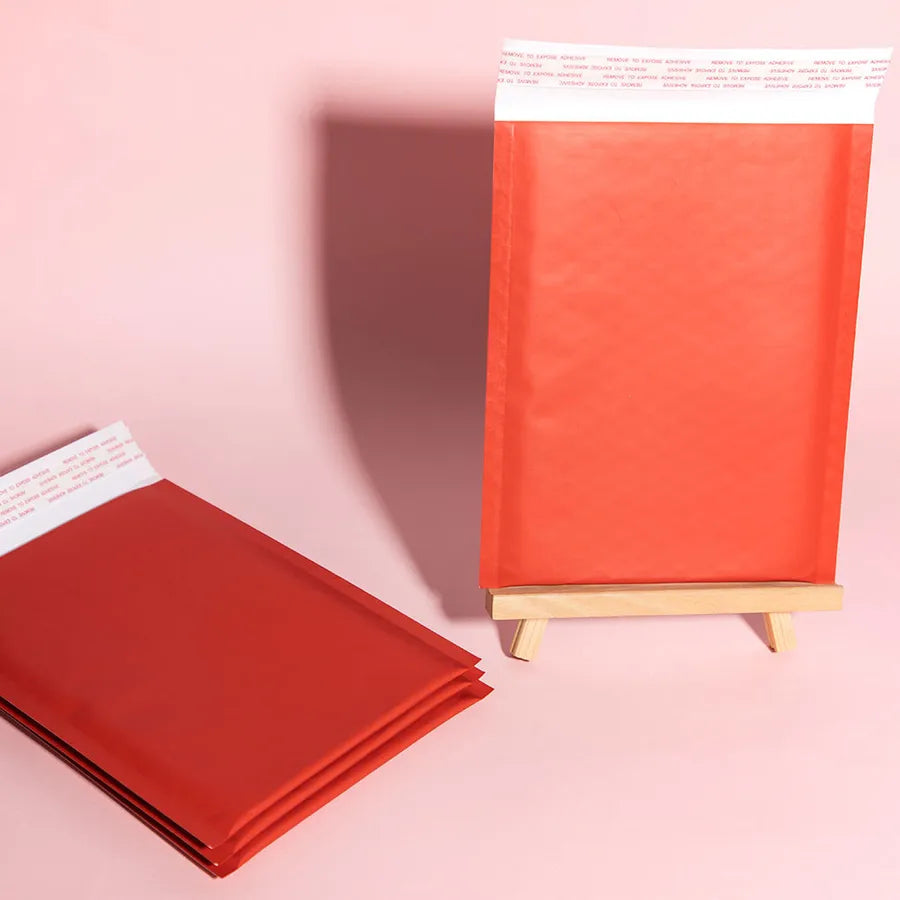 simple style solid color kraft paper envelope bag