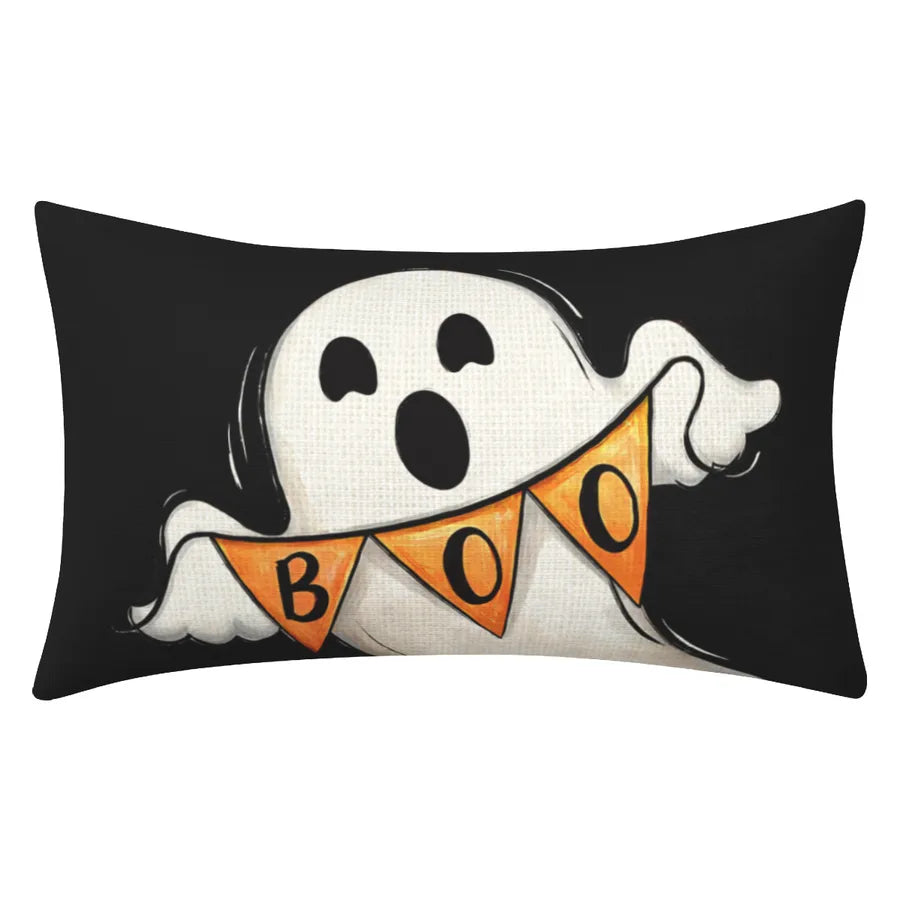 Halloween Cute Funny letter Ghost Polyester Pillow Cases Couch & Sofa Decor