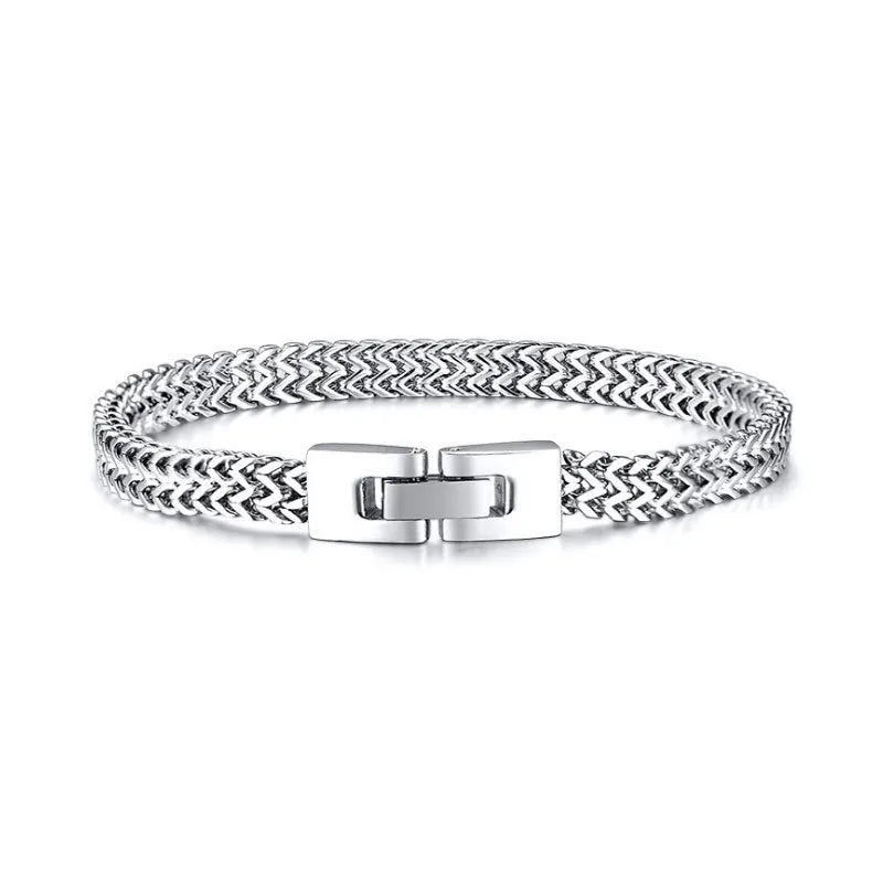 Punk Solid Color Titanium Steel Bracelets Bangle In Bulk