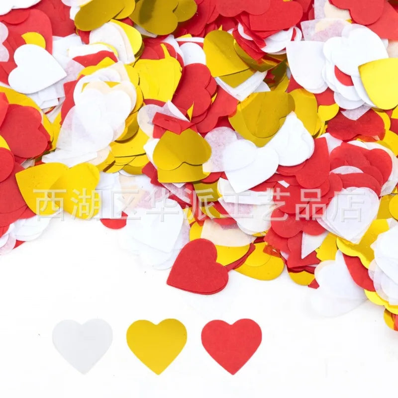 2.5cm heart-shaped love paper pieces Valentine's Day wedding venue hand-held throwing paper scraps transparent balloon filler