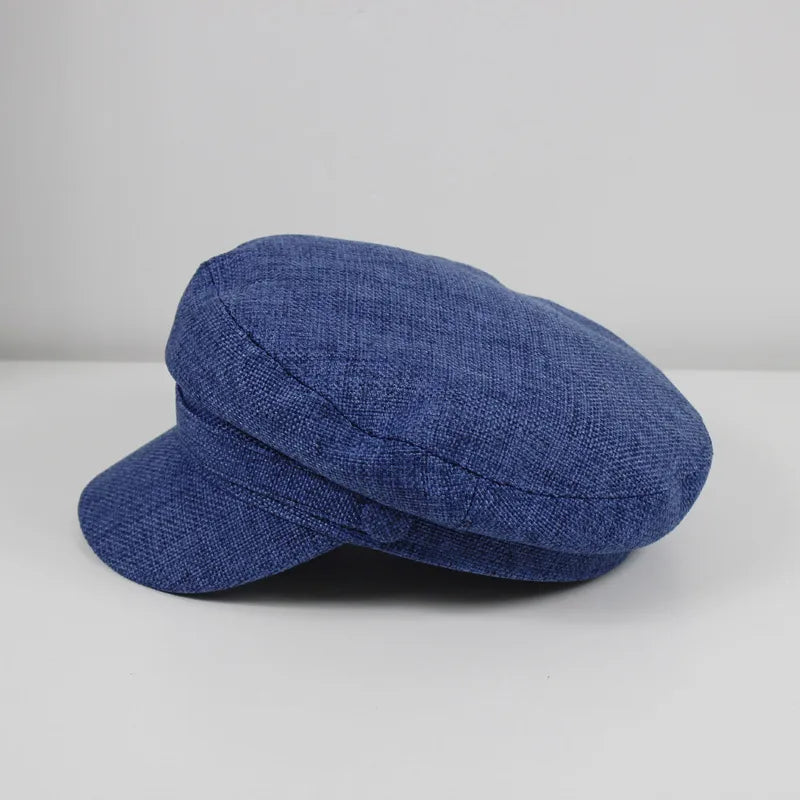 Women's Basic Retro Solid Color Curved Eaves Beret Hat
