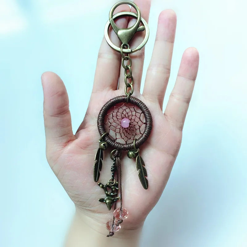 ethnic style dreamcatcher alloy unisex bag pendant keychain