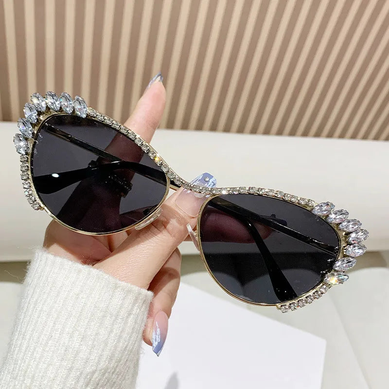 Elegant Hawaiian Geometric Ac Special-Shaped Mirror Full Frame Women's Sunglasses