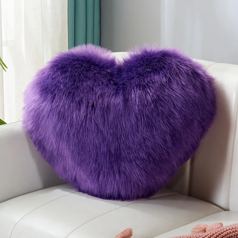 simple style classic style solid color flannel throw pillow