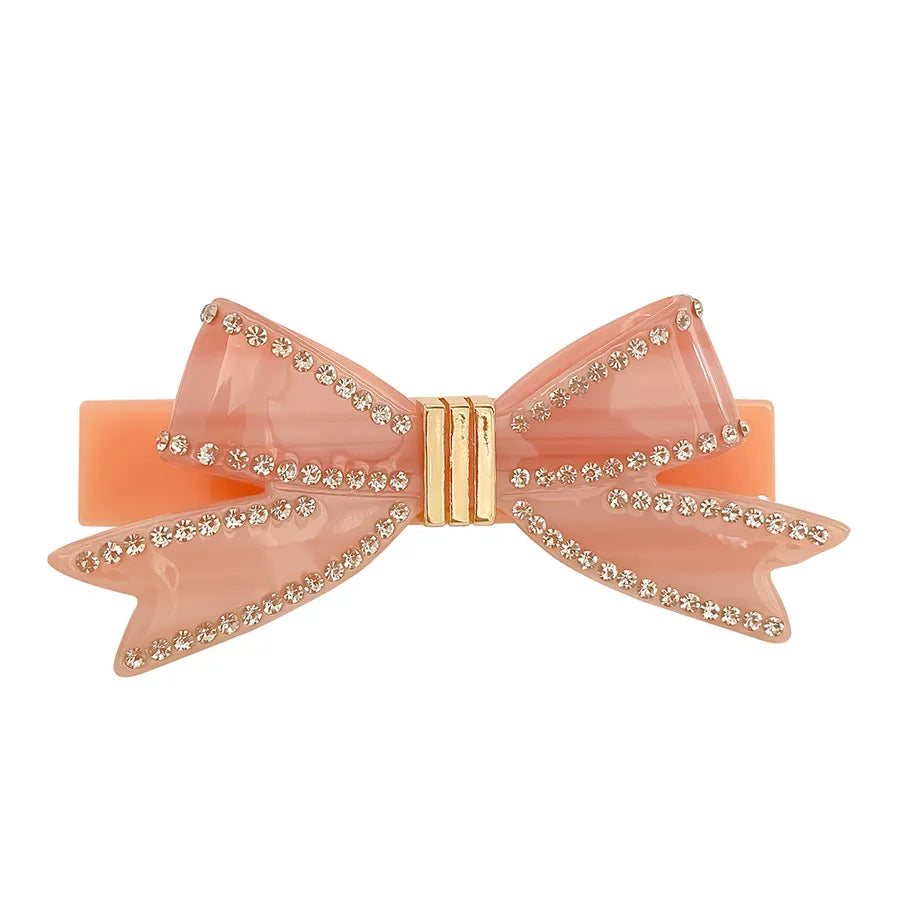 EManco New Fashion Hair Accessories Rhinestone Bow Simple High-end Sense Claw Clip Women Light Luxury Acetate Hair Clip Sweet