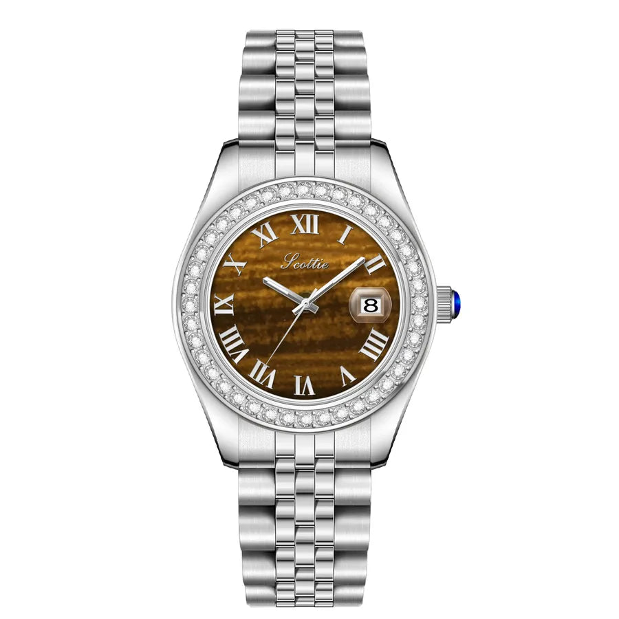 Retro Classic Style Solid Color Butterfly Double Snap Quartz Watch Women's Watches