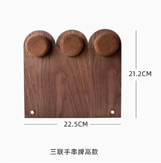 Retro Walnut Jewelry Display Stand Chinese Style Bracelet Earring Holder Ring Tray For Photography Accessories Showcase