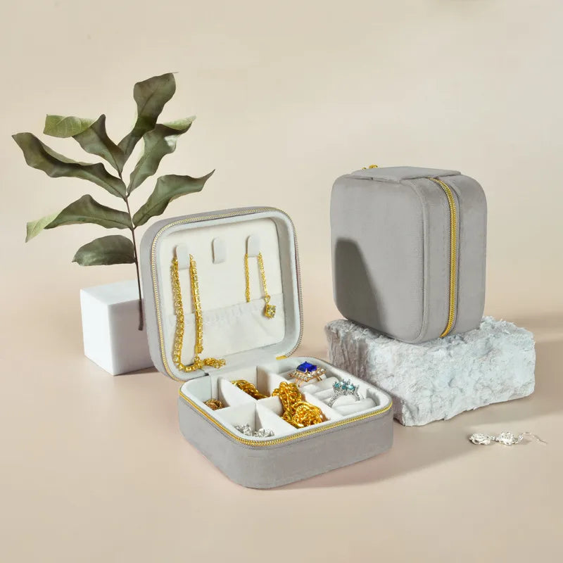 1 Piece Flannel Elegant Simple Style Home Daily Solid Color Jewelry Boxes