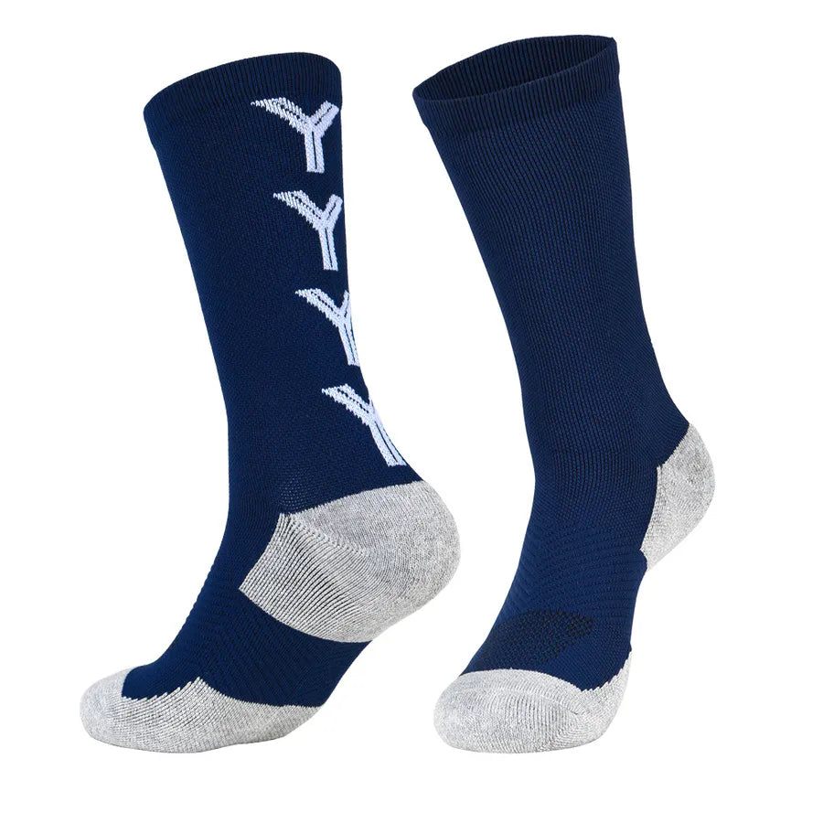 men's sports geometric cotton jacquard crew socks a pair
