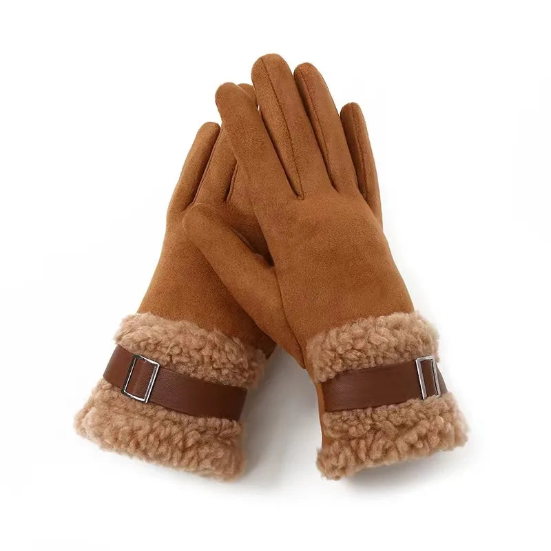 women's lady simple style solid color gloves 1 pair