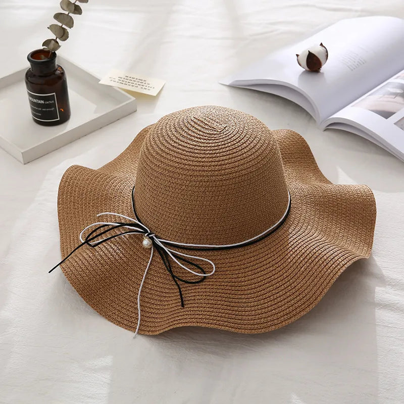 Women's Korean Style Flower Flowers Side Of Fungus Straw Hat