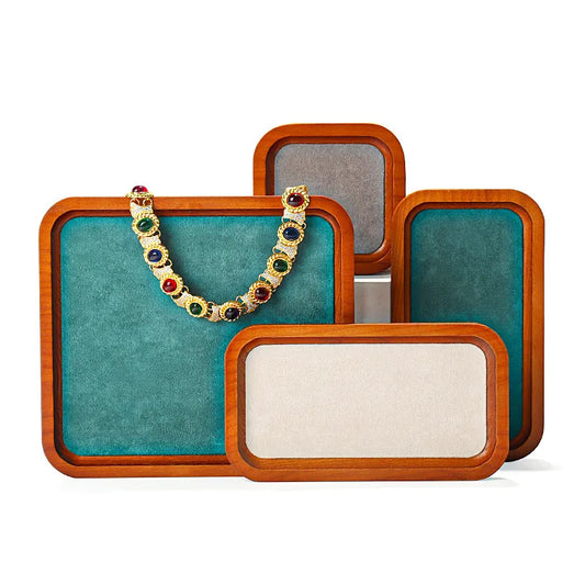 1 Piece 1 Set solid wood Vintage Style Solid Color Jewelry Display