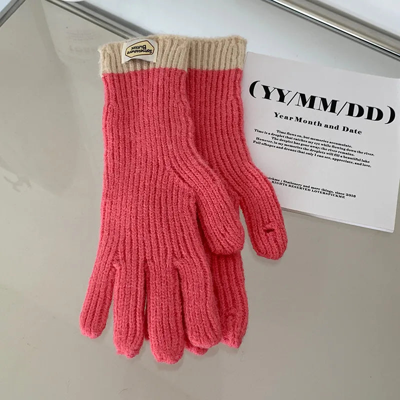 Women's Sweet Solid Color Gloves