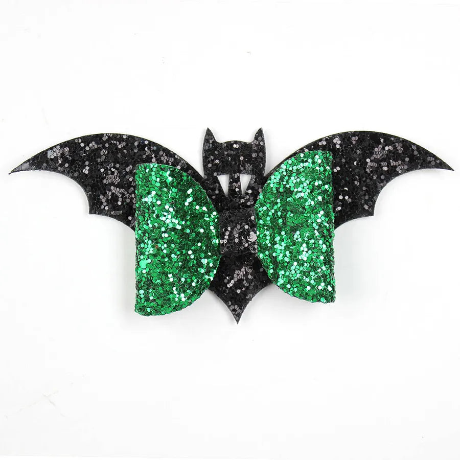 Creative Halloween Double Layer Small Bat Wings Butterfly Knot Hair Clip Funny Children's Hair Accessories Pumpkin Pattern