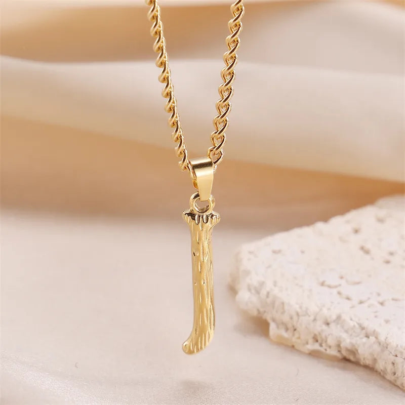 Wholesale Jewelry Sweet Simple Style Artistic Letter 201 Stainless Steel 304 Stainless Steel 18K Gold Plated Plating Pendant Necklace