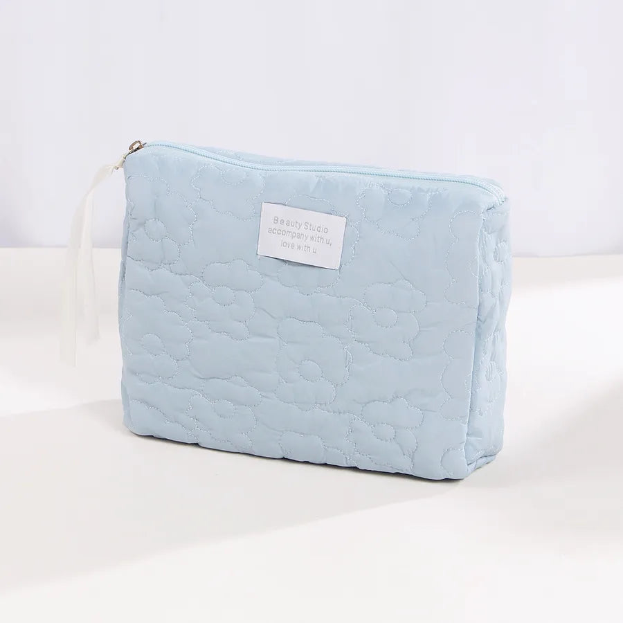 cute flower polyester square makeup bags