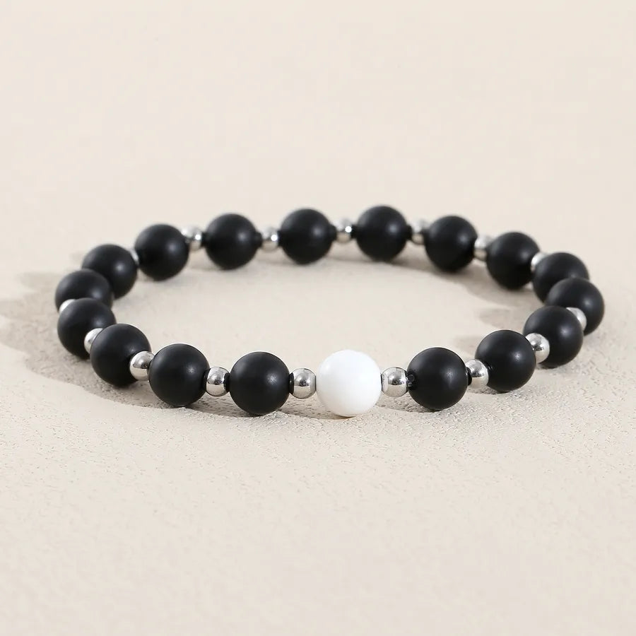 Casual Commute Solid Color Stone Men's Bracelets Men Beaded Bracelets