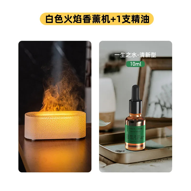 colorful 3d simulation flame aromatherapy Machine usb home office atmosphere air humidifying flame humidifier