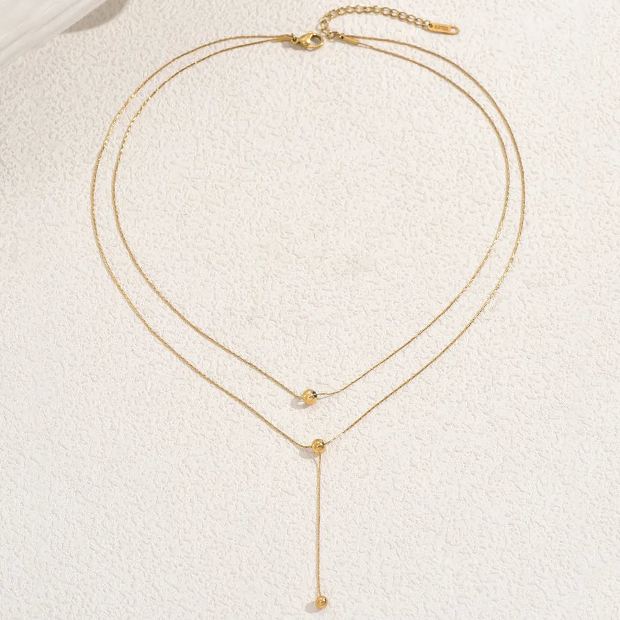 Wholesale Jewelry IG Style French Style Simple Style Tassel 201 Stainless Steel Necklace