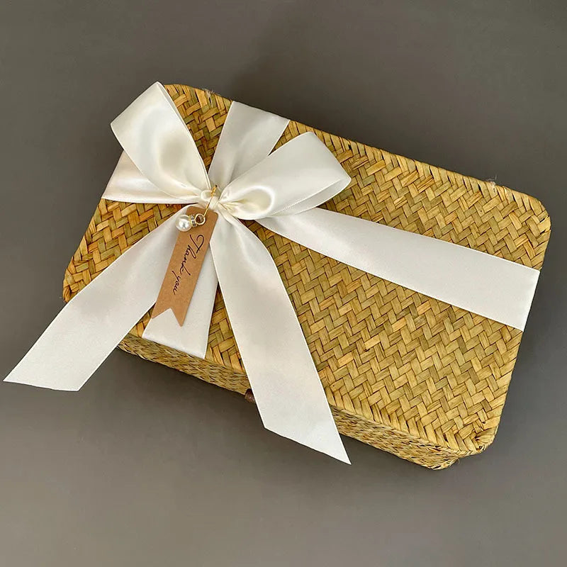 pastoral solid color wood storage box