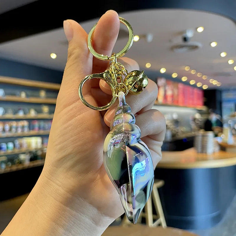 Cute Conch Arylic Alloy Unisex Keychain