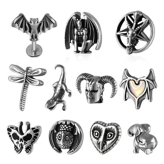 1 Piece Lip Rings Casual Hawaiian Tropical Animal 304 Stainless Steel Polishing Lip Rings Ear Cartilage Rings & Studs