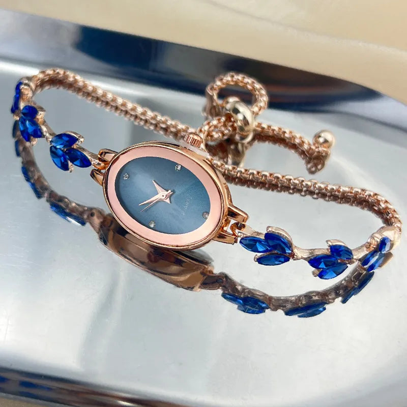 Simple Style Leaf Buckle Quartz Women's Watches