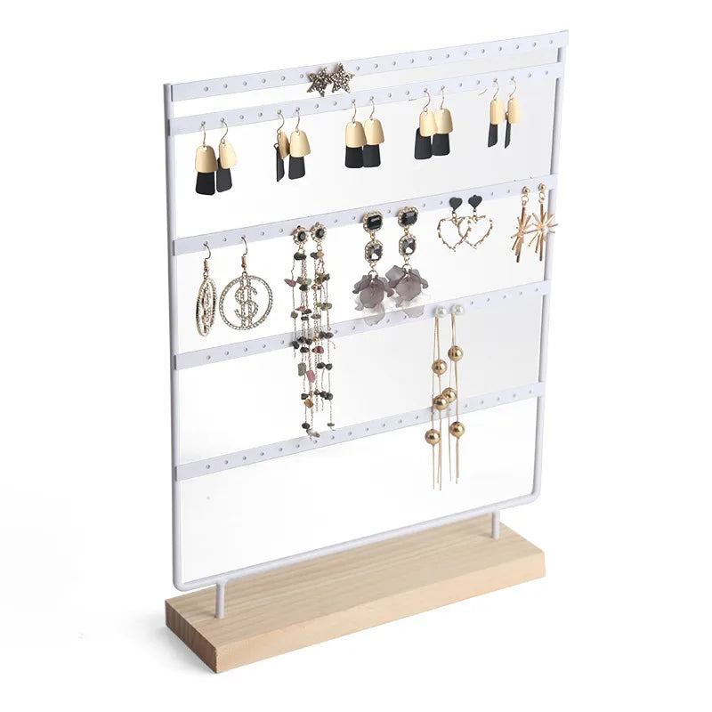 Feather Earring Bracket Earring Rack Jewelry Rack Storage Rack 5-Layer 100 Holes Earring Rack Jewelry Rack