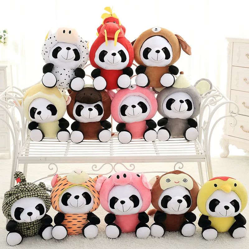 12 zodiac panda doll 12 constellation plush toy 1 piece