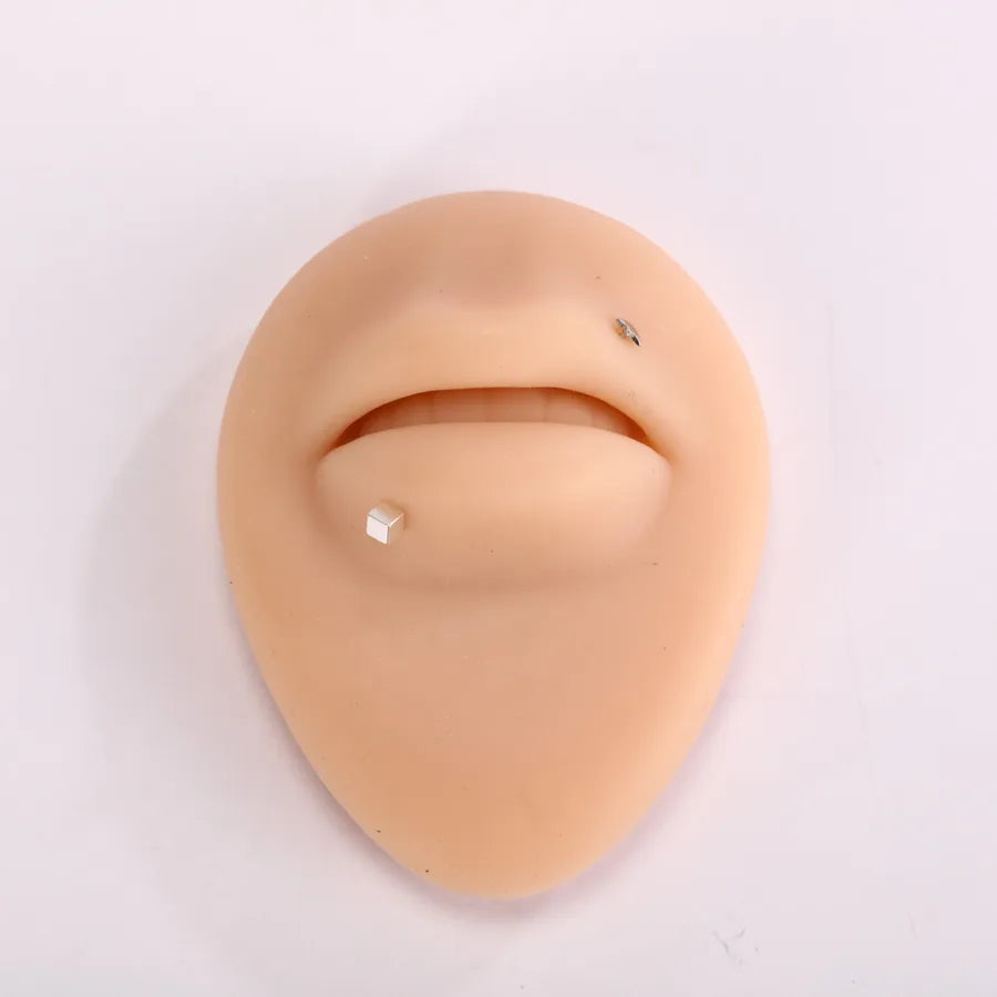 silicone simulation fake ear facial features teaching practice props nose mouth navel stud ring accessories display stand model