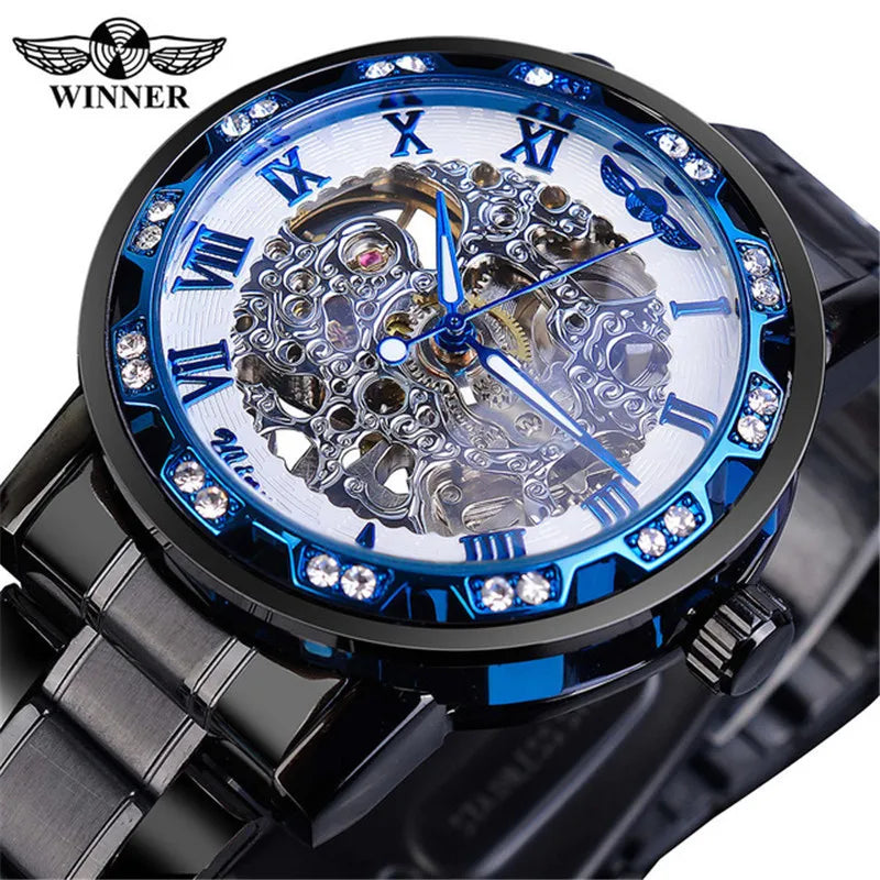 casual geometric buckle mechanical men's watches