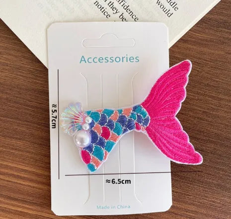 Vacation Simple Style Girl'S Fish Tail Polyester Hair Clip