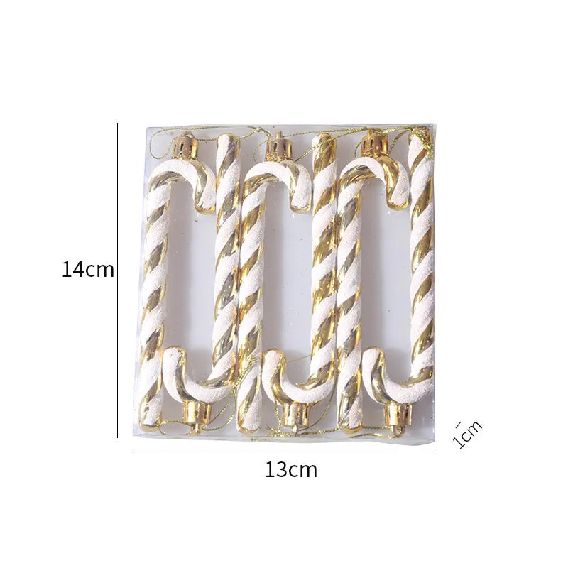 Christmas Tree Decoration Festive Atmosphere Plastic Cane Ornament Hanging Charms Christmas Holiday Decorations