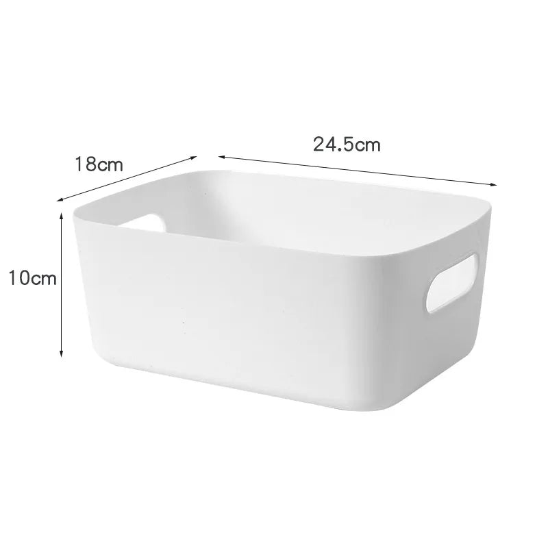 Simple Style Color Block Solid Color Plastic Storage Basket