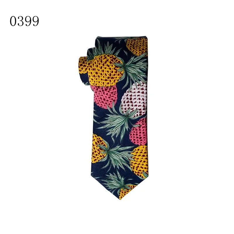 Casual Ditsy Floral Plant Cotton Men's Tie