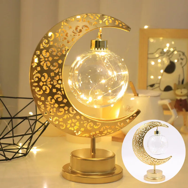 Casual Romantic Simple Style Moon Plastic Iron Indoor Party Night Lights Led Lights Night Lights