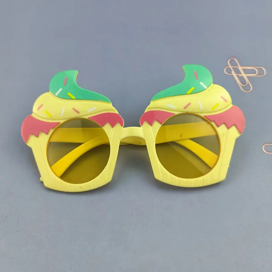 Cute Novelty Ice Cream Ac Tinted Lenses Special-Shaped Mirror Full Frame Kids Sunglasses