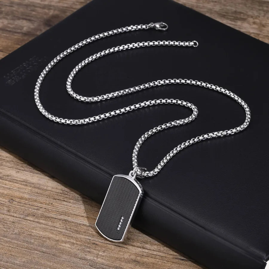 304 Stainless Steel Simple Style Inlay Lingge Zircon