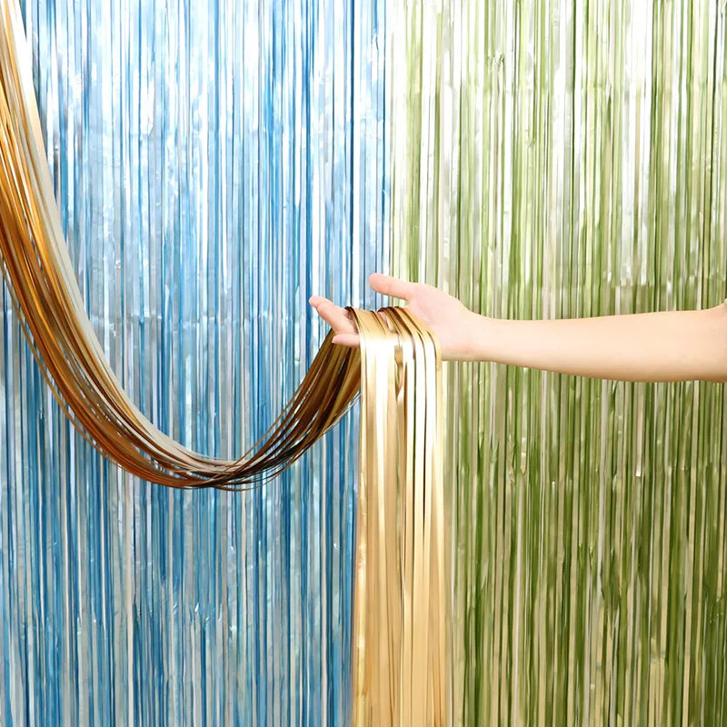 Solid Color Solid Color Plastic Graduation Party Tinsel curtain