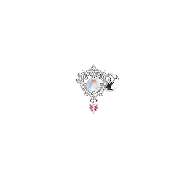 cute sexy animal heart shape stainless steel alloy copper asymmetrical plating inlay zircon 14k gold plated 18k gold plated silver plated cartilage earrings belly ring nose ring
