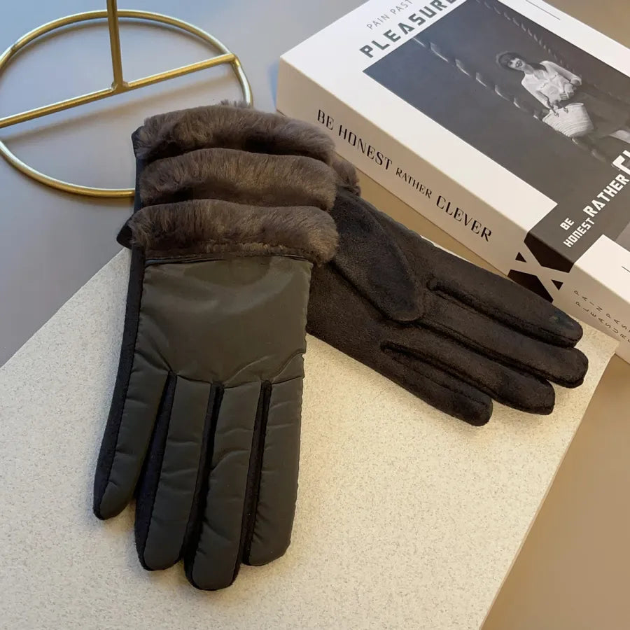 women's simple style solid color gloves 1 pair