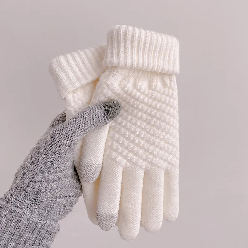 unisex simple style solid color gloves 1 set