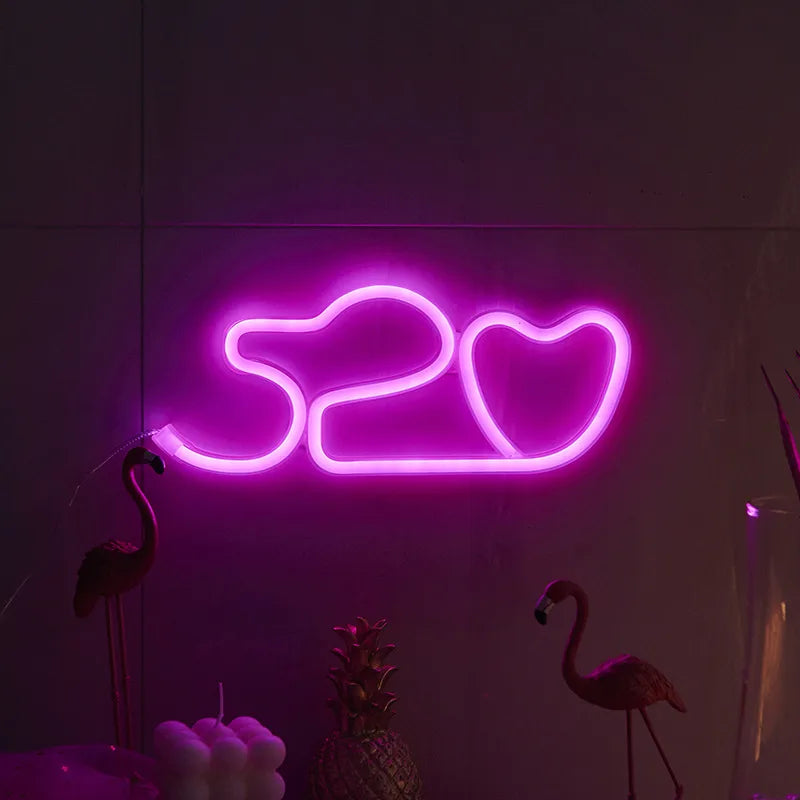 casual letter dolphin rocket pc indoor night lights