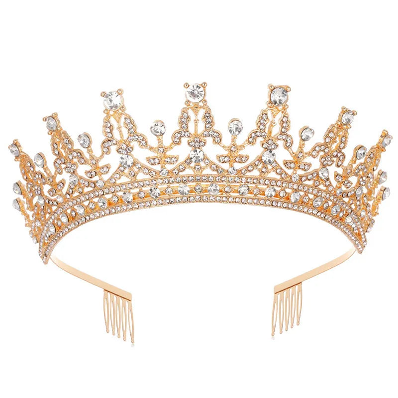 ethnic style crown alloy diamond rhinestones crown 1 piece