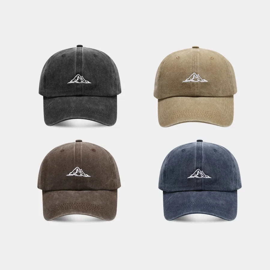 Unisex Casual Simple Style Streetwear Mountain Embroidery Curved Eaves Baseball Cap